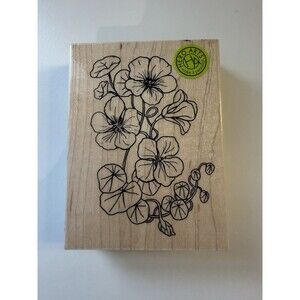 NASTURTIUM MUSEUM FLOWERS Hero Arts Rubber Stamp K6269 Garden Botanical